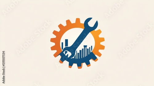 Gear Wrench Logo Design for Business photo