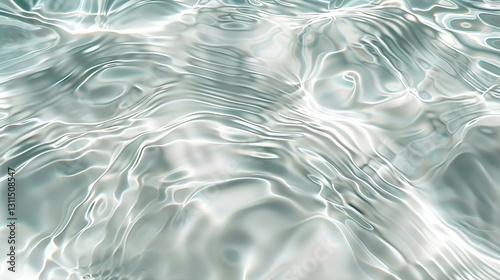 Obraz na płótnie Shallow water surface through which a white ceramic bottom is visible, beautiful ripples w salonie