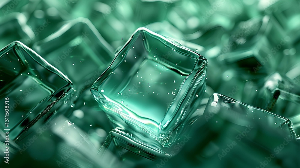 Sparkling water, Sprite, ice clubes, Lots of little drops of water