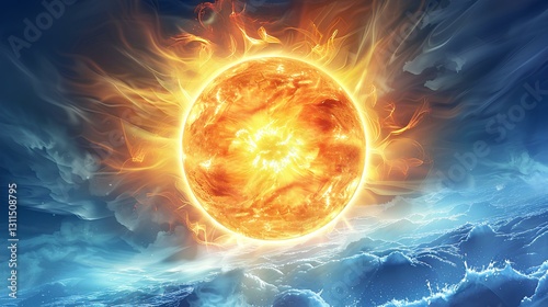 Sun with maximum ultraviolet
