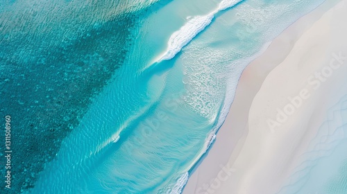 Obraz na płótnie turquoise water and a white sand beach in the Maldives w salonie