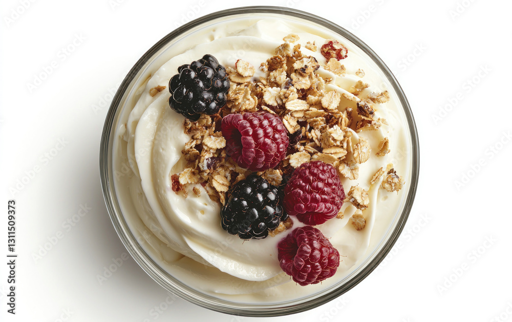 Yogurt parfait with granola and berries Yogurt parfait with granola and berries