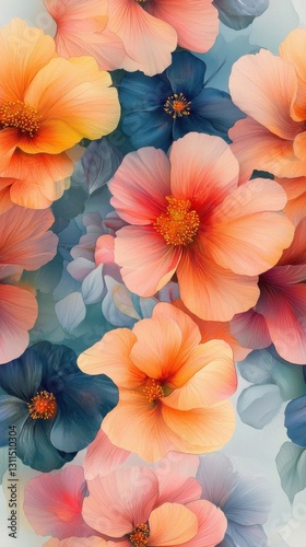 Wallpaper Mural A stunning collection of various flowers forming a beautiful bunch in a floral display Seamless Texture Torontodigital.ca