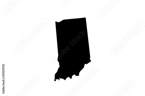 Map of Indiana state, US
