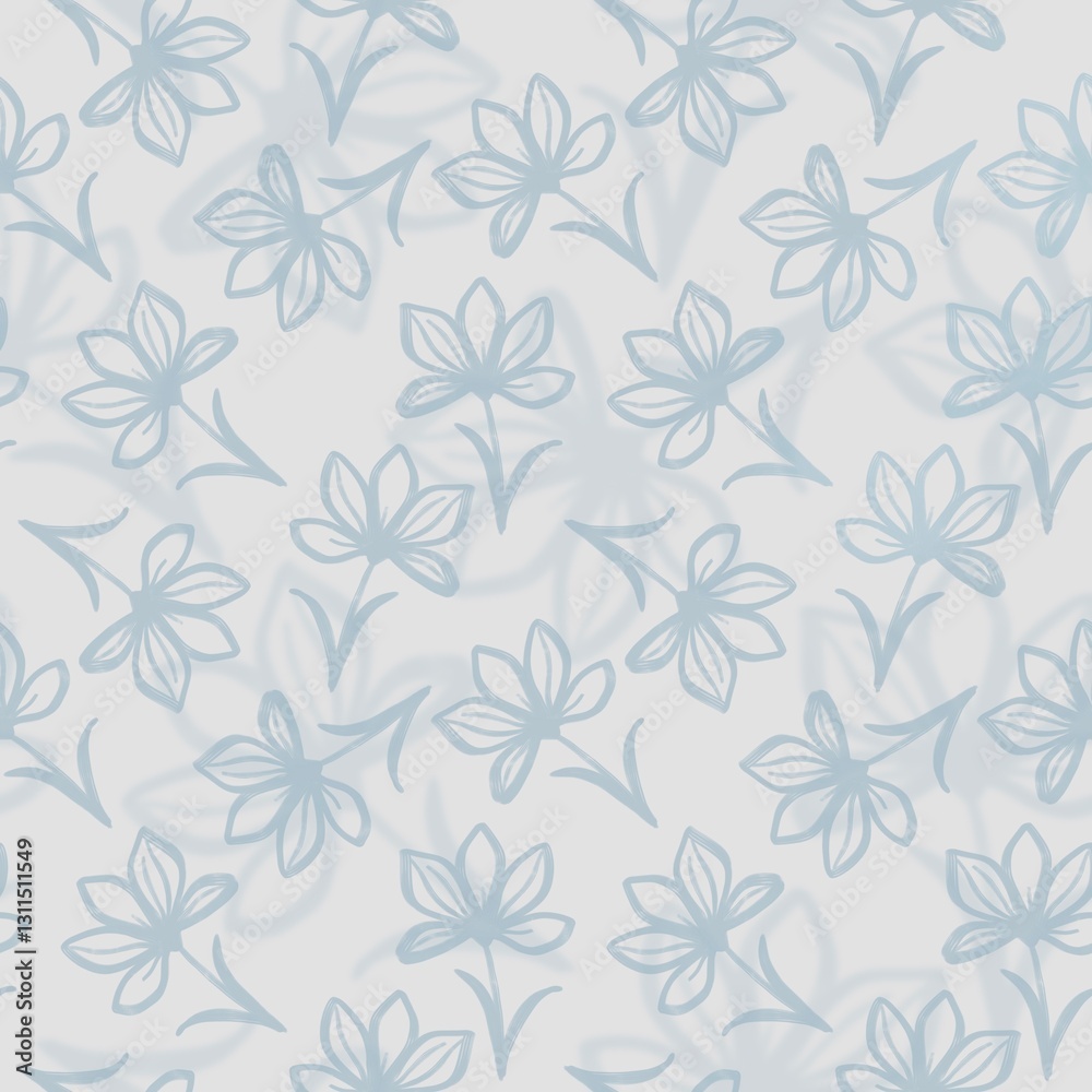 Abstract floral seamless pattern in pastel blue tones. Light elegant background for textiles, packaging, wallpaper and decoration. Abstract floral seamless pattern in pastel blue tones. Light elegant background for textiles, packaging, wallpaper and decoration.