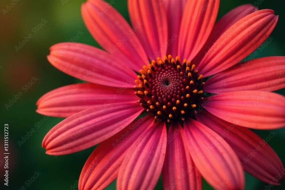 Closeup of coneflower's central disc, radiating petals , summer, blossom, floral Closeup of coneflower's central disc, radiating petals , summer, blossom, floral