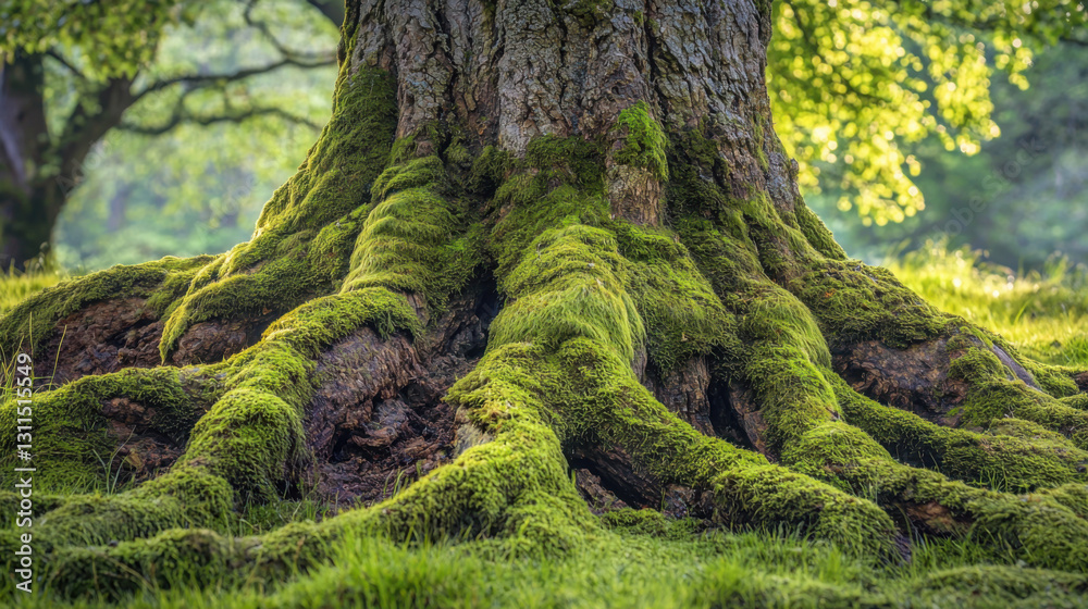 Mossy Tree Roots Nature Background - Nature Photography