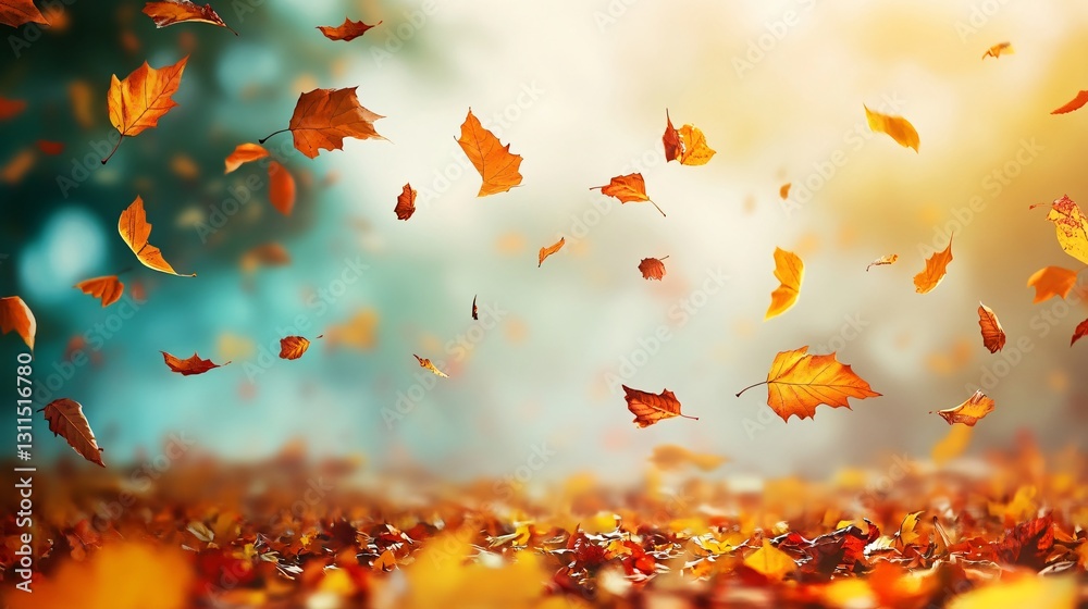 Professional Autumn Background with Falling Leaves: Nature's Beauty Captured in Stunning Image Professional Autumn Background with Falling Leaves: Nature's Beauty Captured in Stunning Image