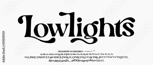 Elegant Font Uppercase Lowercase and Number. Classic Lettering Minimal Fashion Designs. Typography modern serif fonts regular decorative vintage concept. vector illustration