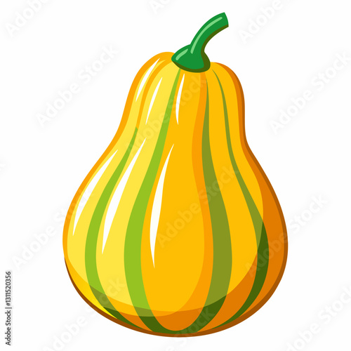 Squash icon in vibrant yellow and green colors