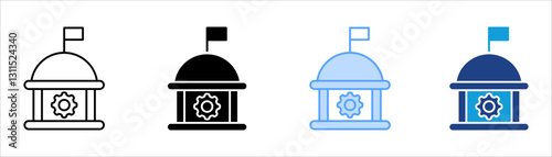 Incentive In Goverment Icon Set Multiple Style Collection