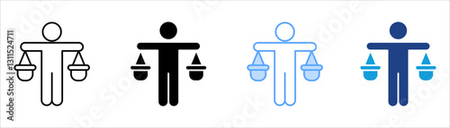 Work Ethic Icon Set Multiple Style Collection