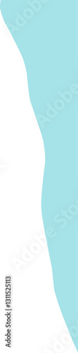 Teal wavy corner suitable for modern designs, presentations, and web graphics. corner illustration