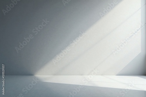 Empty room with a subtle gray gradient wall, bathed in bright studio lighting , scene, gray, subtle