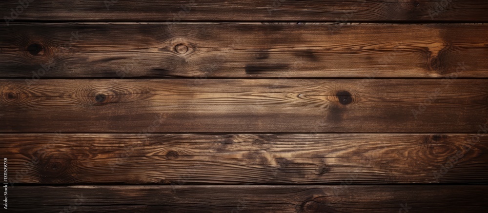 Naklejka premium Dark wood texture background with rich brown tones and natural grain patterns creating ample copy space for design elements and text.