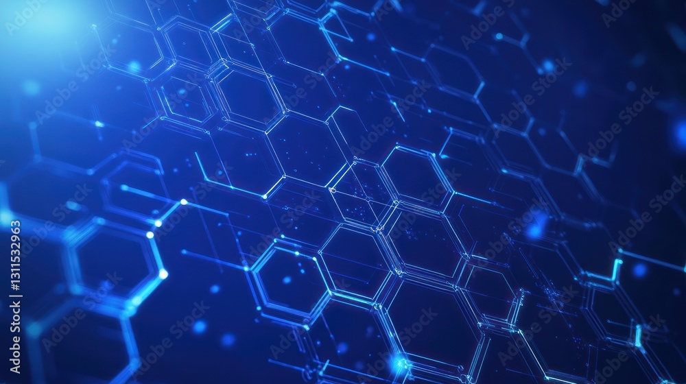 Abstract digital honeycomb network Abstract digital honeycomb network