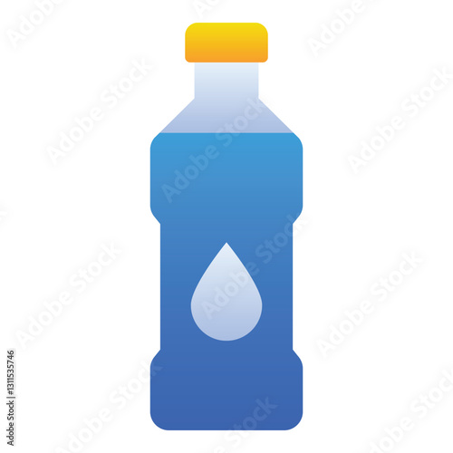 Gradient color icon, illustration for Mineral water bottle.
