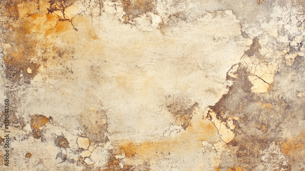 Obraz premium Aged textured wall with cracks and earthy tones