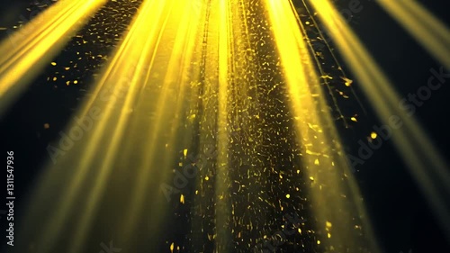 Golden Light Rays Abstract Background