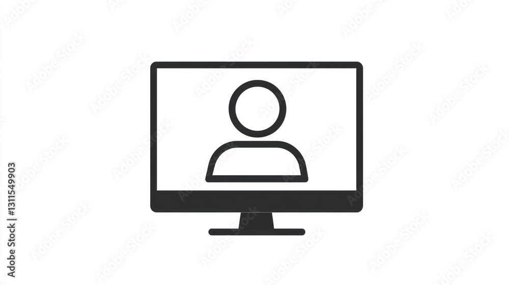 Simple user interface on computer monitor Simple user interface on computer monitor