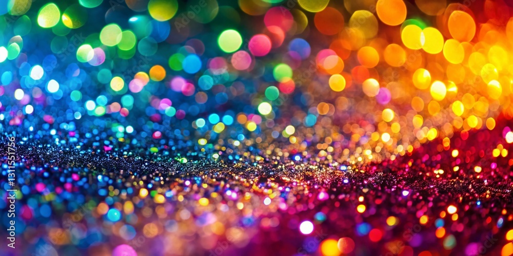 Fototapeta premium Sparkling Multicolored Glitter Paper Art Backdrop for Creative Projects