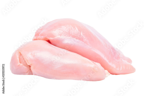 Obraz na płótnie Meat chicken isolated on white background w salonie