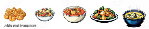 Delicious Variety of Dishes and Flavors