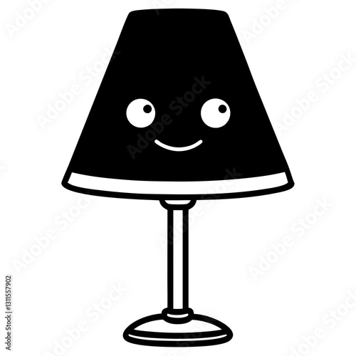 vector illustration of a table lamp 