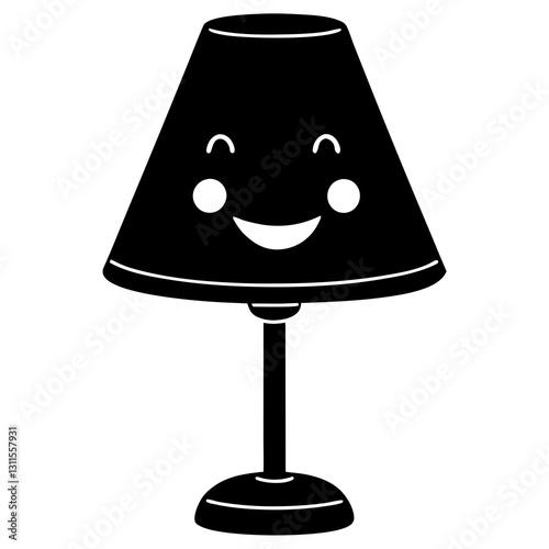 vector illustration of a table lamp 