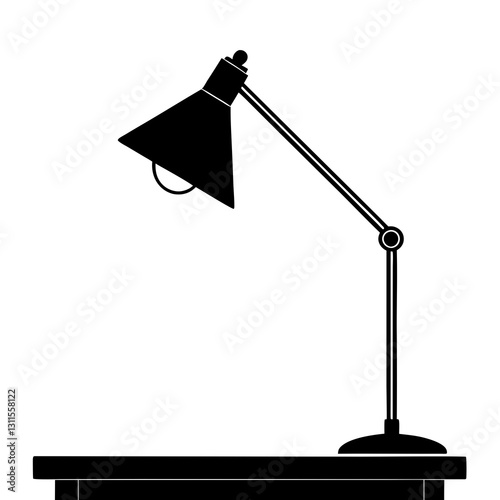 vector illustration of a table lamp 