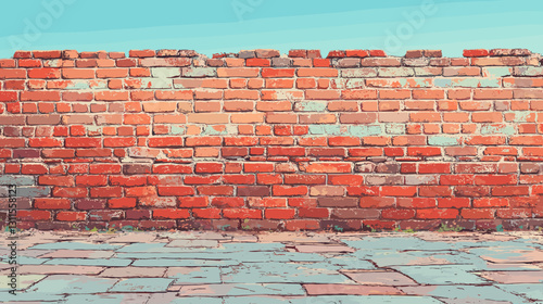 Exposed red brick wall texture background, brick wall texture for interior or exterior design backdrop