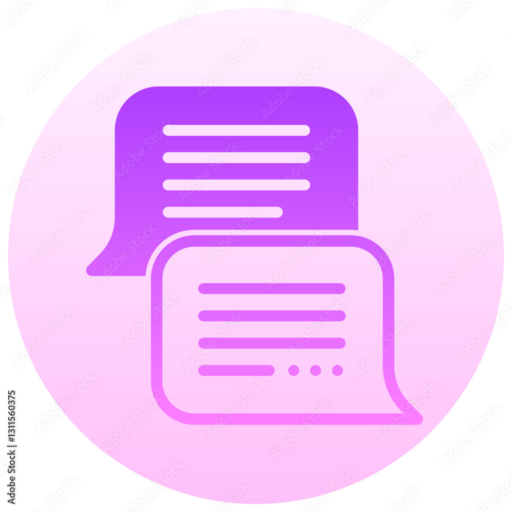 speech bubble vector round gradient icon speech bubble vector round gradient icon