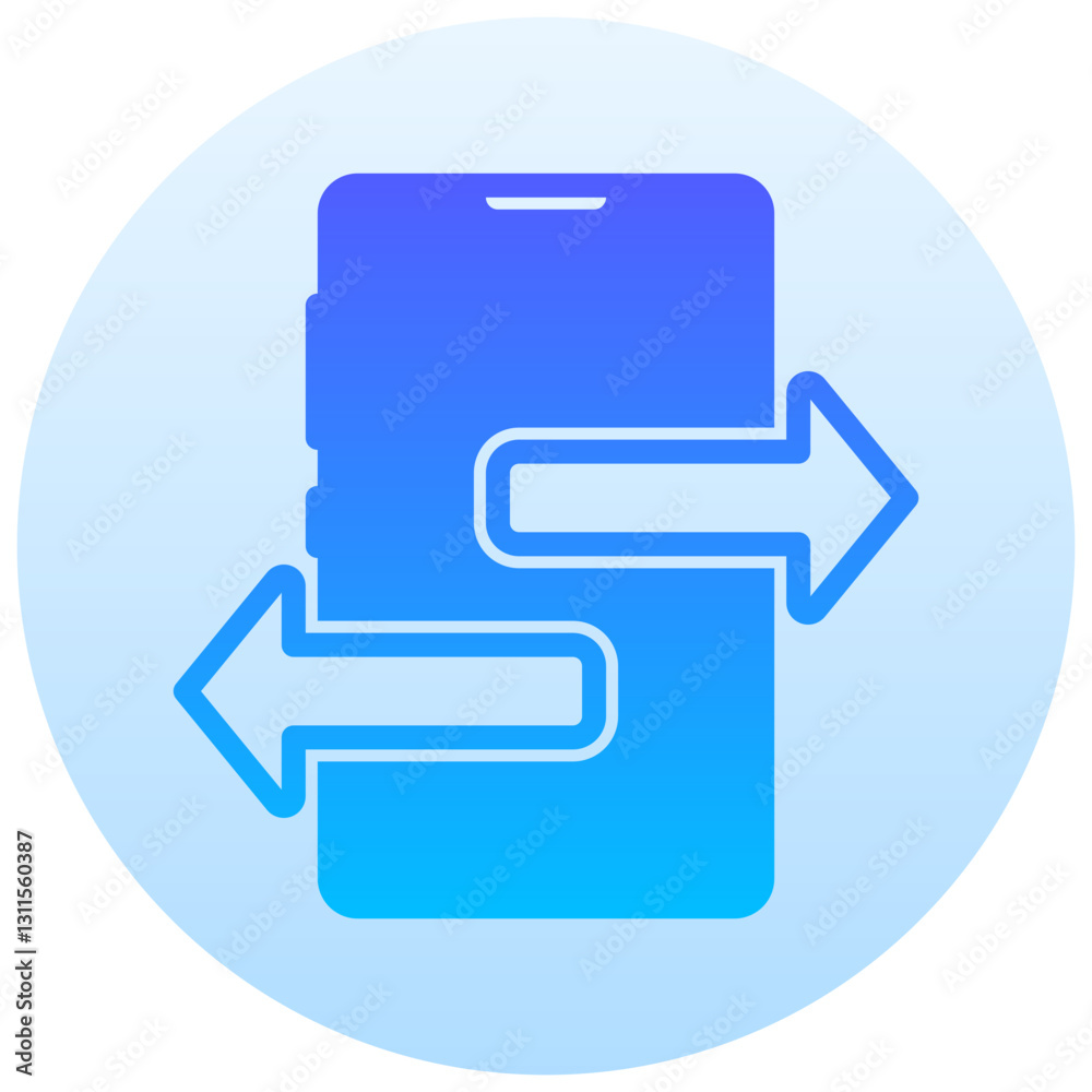 data transfer vector round gradient icon data transfer vector round gradient icon