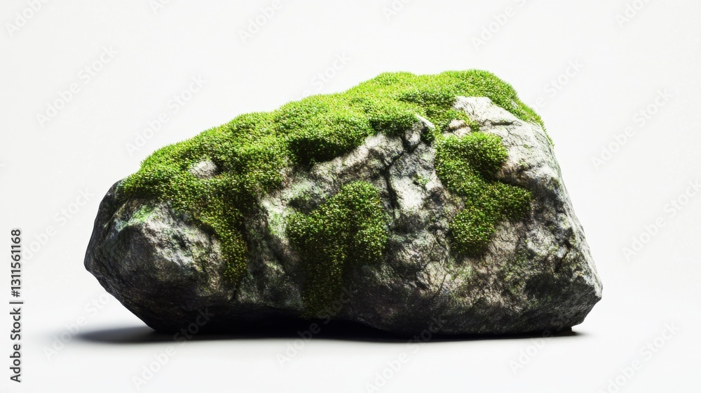 Enchanting Moss-Covered Stone with Deep Emerald Hues Enchanting Moss-Covered Stone with Deep Emerald Hues