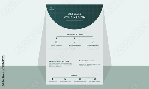 Your Health, Our Priority best medical flyer design

