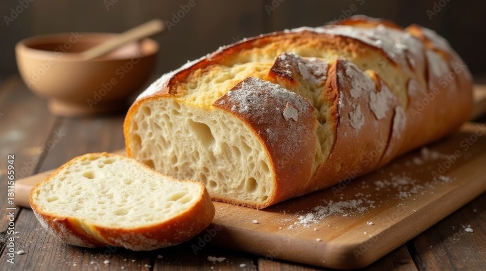 bread and butter on the table