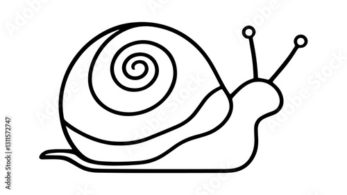 simple snail vector silhouette 
