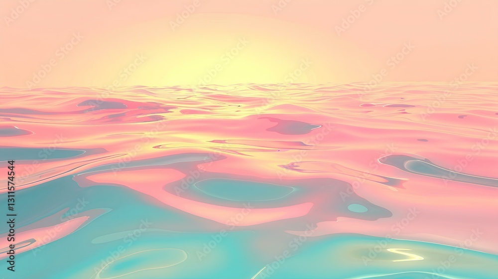 peach and yellow and blue water gradient background