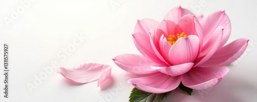 Delicate flower petals unfolding on white background, garden, flowers