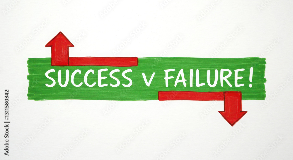 Success vs Failure Signpost for Motivational Graphics Success vs Failure Signpost for Motivational Graphics