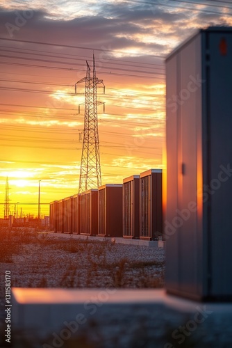 Wallpaper Mural Massive industrial energy storage battery powering the future of renewable energy solutions and sustainability. Torontodigital.ca
