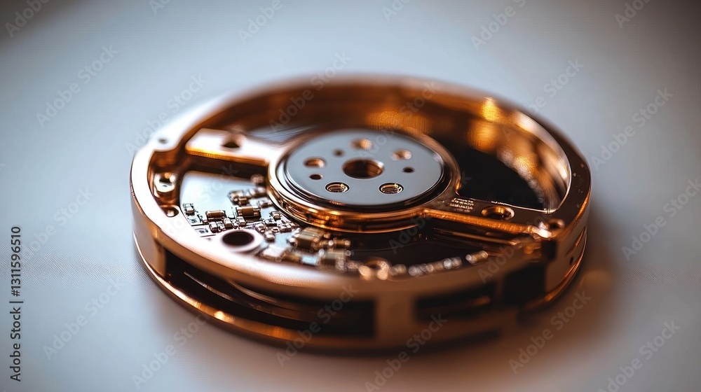 Rose gold watch movement close-up on white background Rose gold watch movement close-up on white background