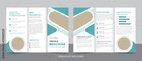 Creative Corporate Modern Business Trifold Brochure Template Design.