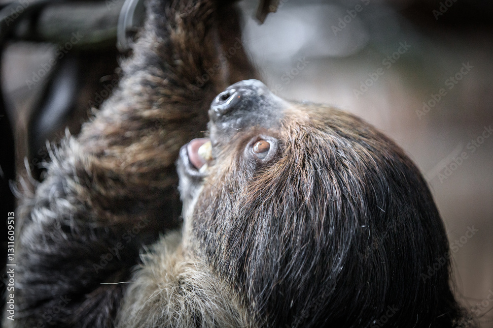 Obraz premium Graceful Sloth in Its Verdant Refuge