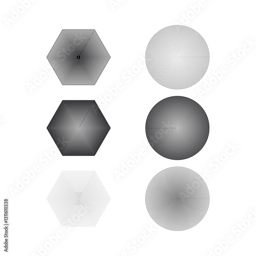 Geometric Halftone Patterns _ Hexagon and Circle Optical Illusions

