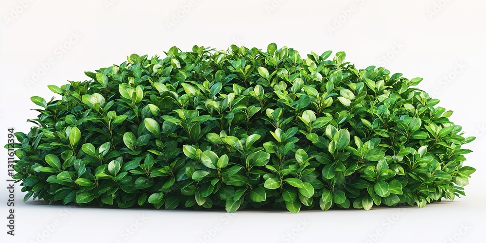 Obraz premium bush isolated on white background, 3D illustration, cg render , isolated on white 