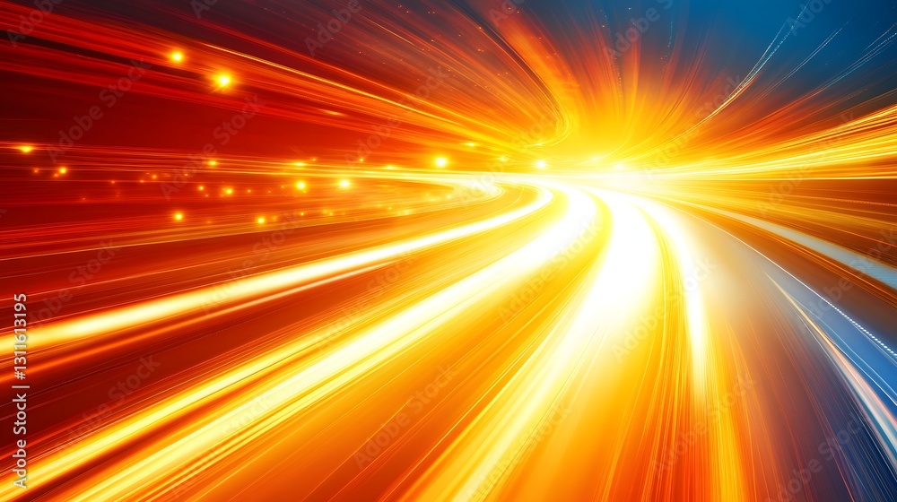 Obraz premium Abstract Image of a Fast Moving Vehicle on a Highway