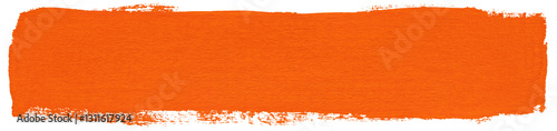 Orange stroke of paint isolated on transparent background	
