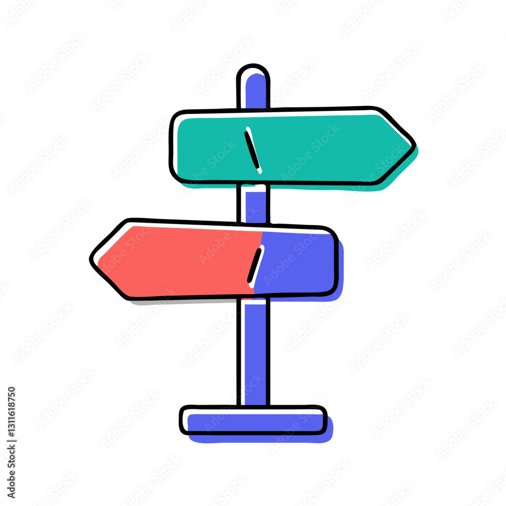 Road sign for navigation and travel guidance Road sign for navigation and travel guidance