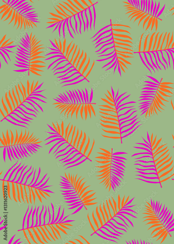 Tropical pattern, floral, leaves. Digital print in Repeat (rapport), Resolution 300 DPI, ideal for fashion, decoration and stationery. Tropical pattern, floral, leaves. Digital print in Repeat (rapport), Resolution 300 DPI, ideal for fashion, decoration and stationery.